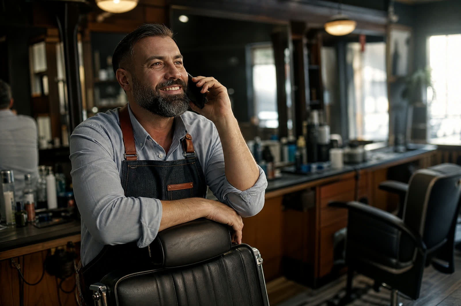 Business owner taking the call